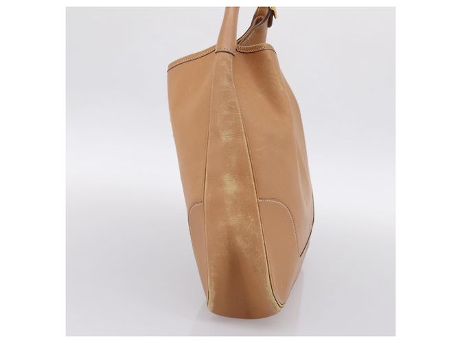 Hermès Borsa a tracolla HERMES Trim 38 in pelle Beige Gold Auth 199943A D'oro - vista 5
