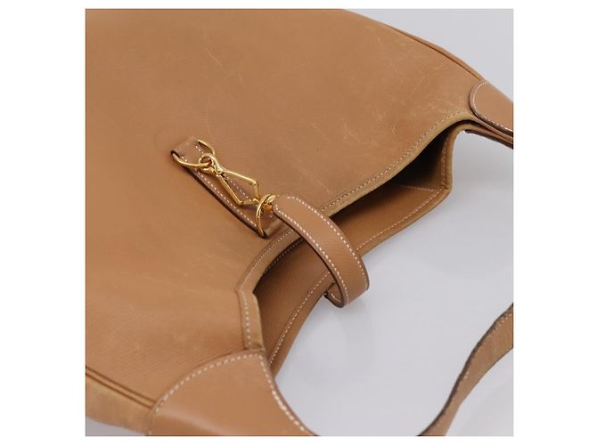 Hermès Borsa a tracolla HERMES Trim 38 in pelle Beige Gold Auth 199943A D'oro - vista 6