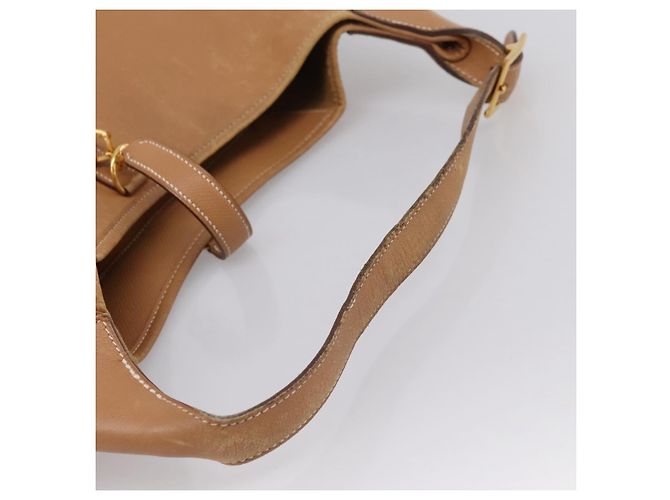 Hermès Borsa a tracolla HERMES Trim 38 in pelle Beige Gold Auth 199943A D'oro - vista 7