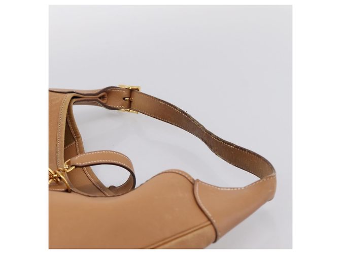 Hermès Borsa a tracolla HERMES Trim 38 in pelle Beige Gold Auth 199943A D'oro - vista 8