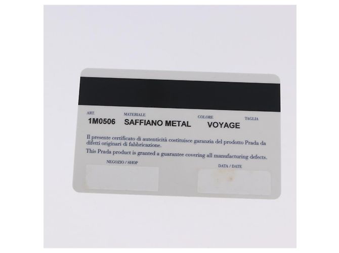 Saffiano PRADA Langbörse aus Safiano-Leder Hellblau Gold Auth 202031V Golden - Ansicht 11