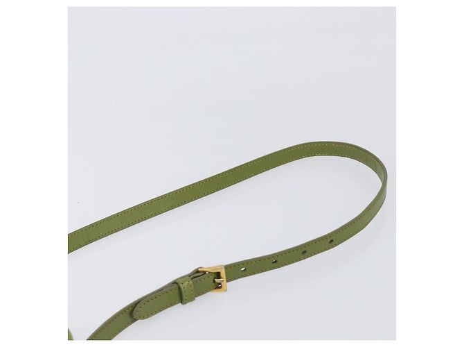 Bolsa de mão PRADA Galleria Saffiano 2way Green Gold Tone Auth 199533A Verde - vista 16