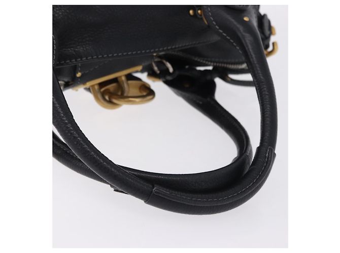 Chloé Borsa Chloe Paddington in pelle nera oro argento Auth ki6774M Nero D'oro - vista 7