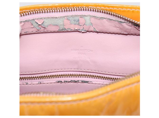 Borsa LOUIS VUITTON Monogram Vernis Houston Marshmallow Pink M91302 Auth bs37029 - vista 10
