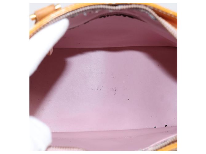 Borsa LOUIS VUITTON Monogram Vernis Houston Marshmallow Pink M91302 Auth bs37029 - vista 11