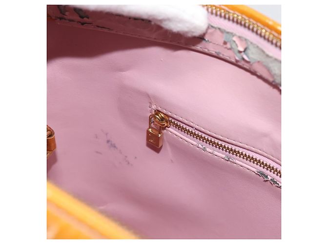 Borsa LOUIS VUITTON Monogram Vernis Houston Marshmallow Pink M91302 Auth bs37029 - vista 20