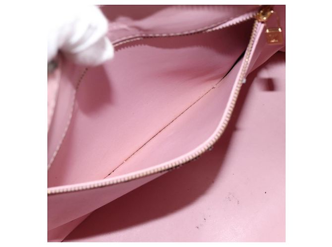 Borsa LOUIS VUITTON Monogram Vernis Houston Marshmallow Pink M91302 Auth bs37029 - vista 21