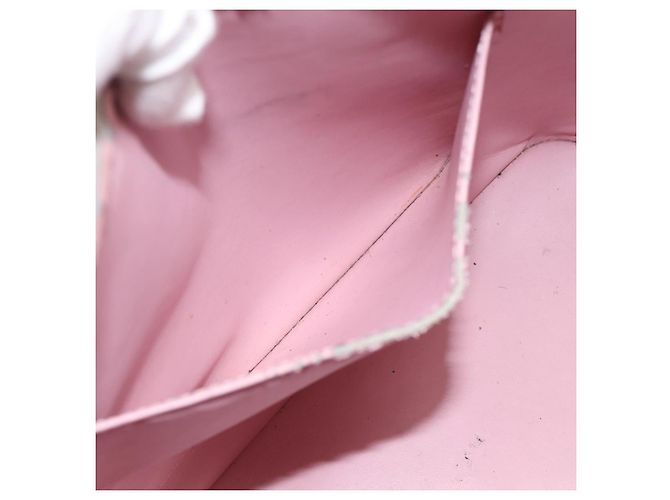 Borsa LOUIS VUITTON Monogram Vernis Houston Marshmallow Pink M91302 Auth bs37029 - vista 22