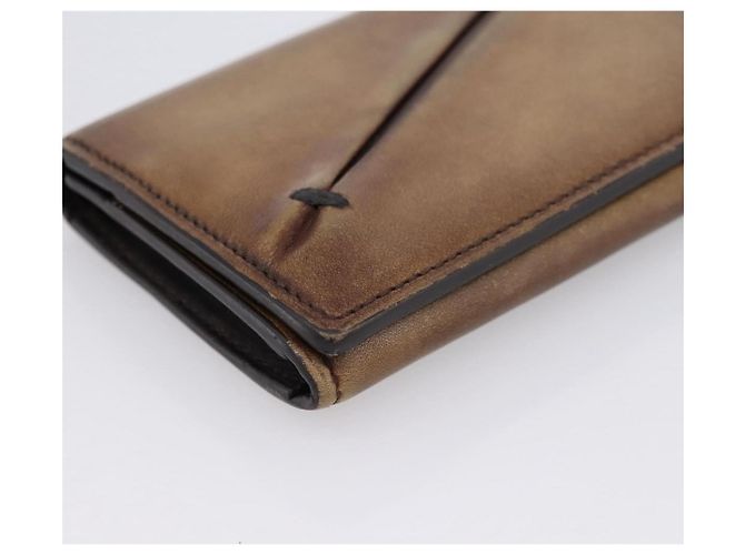 Tarjetero Berluti Gas Pearl de cuero marrón Auth 201010V Castaño - vista 14