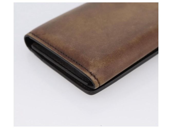Tarjetero Berluti Gas Pearl de cuero marrón Auth 201010V Castaño - vista 16