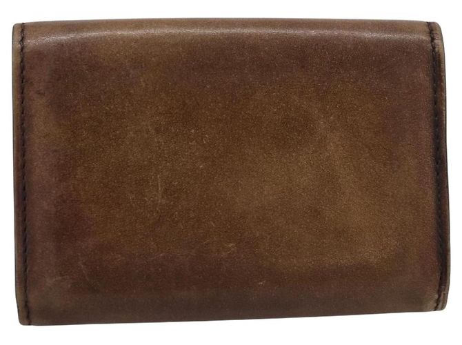Tarjetero Berluti Gas Pearl de cuero marrón Auth 201010V Castaño - vista 2