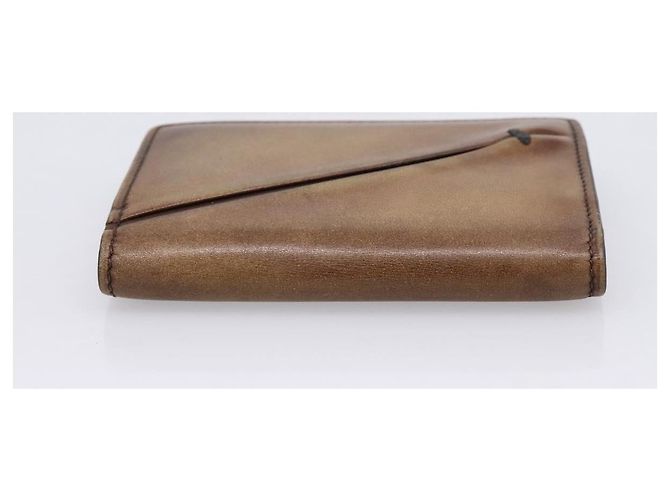 Tarjetero Berluti Gas Pearl de cuero marrón Auth 201010V Castaño - vista 5