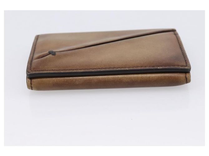 Tarjetero Berluti Gas Pearl de cuero marrón Auth 201010V Castaño - vista 6