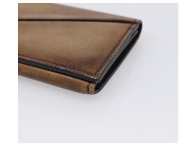 Tarjetero Berluti Gas Pearl de cuero marrón Auth 201010V Castaño - vista 7