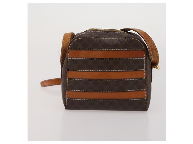 Céline Borsa a tracolla CELINE Macadam Canvas PVC Leather 5 Set Brown Auth BA13881 Marrone - vista 13