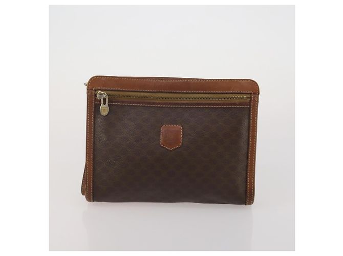 Céline Borsa a tracolla CELINE Macadam Canvas PVC Leather 5 Set Brown Auth BA13881 Marrone - vista 17