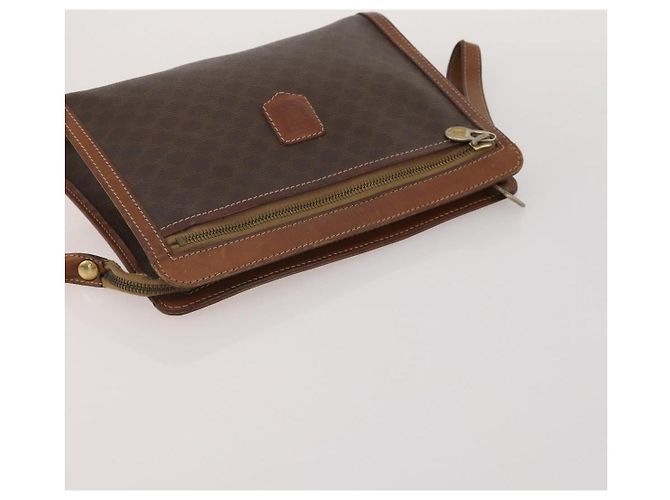Céline Borsa a tracolla CELINE Macadam Canvas PVC Leather 5 Set Brown Auth BA13881 Marrone - vista 19