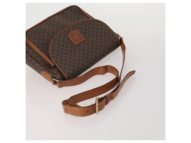 Céline Borsa a tracolla CELINE Macadam Canvas PVC Leather 5 Set Brown Auth BA13881 Marrone - vista 4