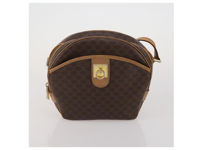 Céline Borsa a tracolla CELINE Macadam Canvas PVC Leather 5 Set Brown Auth BA13881 Marrone - vista 7