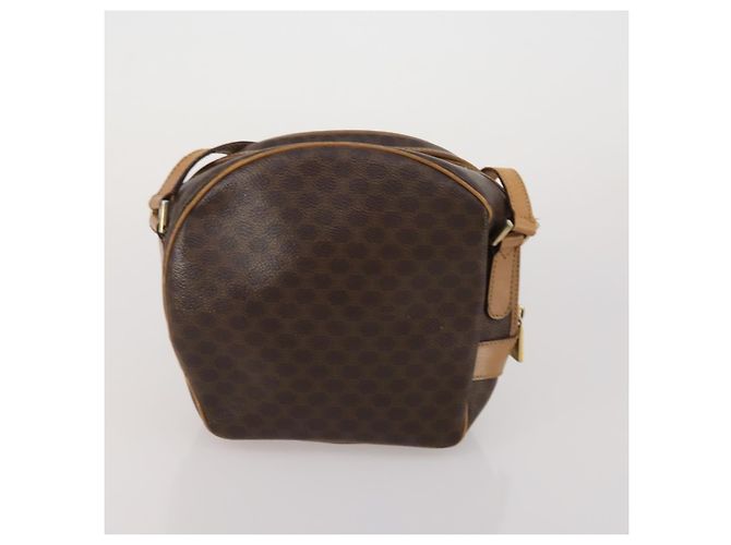 Céline Borsa a tracolla CELINE Macadam Canvas PVC Leather 5 Set Brown Auth BA13881 Marrone - vista 8