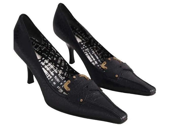 Tacchi Prada in pelle nera Nero - vista 3