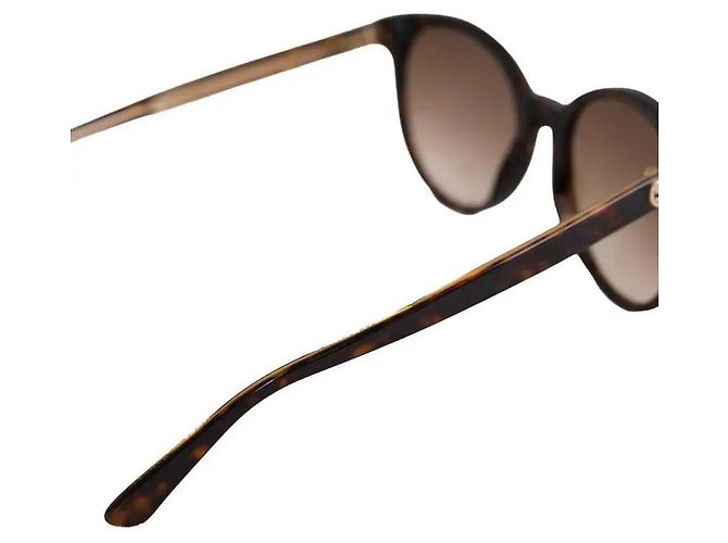 Gafas de sol Gucci marrones de plástico Castaño - vista 3