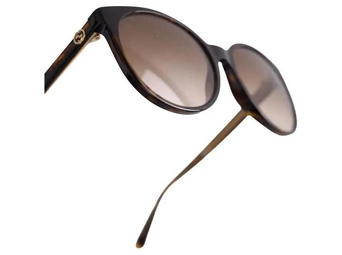 Gafas de sol Gucci marrones de plástico Castaño - vista 4