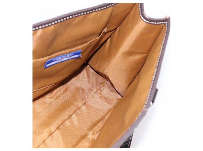 Borsa BURBERRY Nova Check Blue Label in lana marrone e oro autentica bs36933 D'oro - vista 17