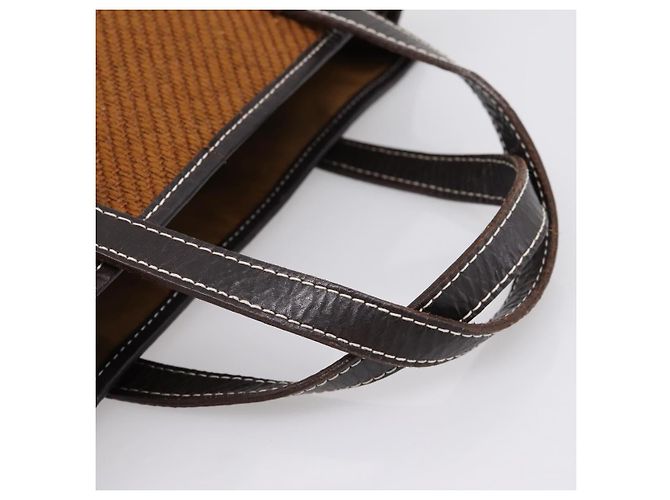 Borsa BURBERRY Nova Check Blue Label in lana marrone e oro autentica bs36933 D'oro - vista 7