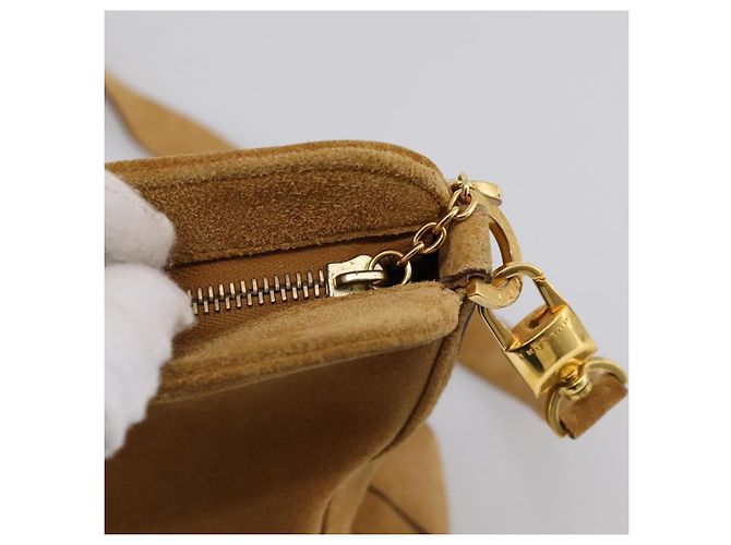 Bulgari Borsa a mano BVLGARI Decollete in camoscio 2way marrone oro autentica hk4023 - vista 10