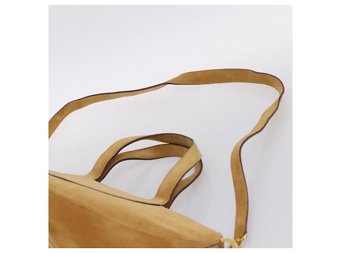 Bulgari Borsa a mano BVLGARI Decollete in camoscio 2way marrone oro autentica hk4023 - vista 15