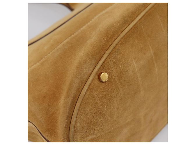 Bulgari Borsa a mano BVLGARI Decollete in camoscio 2way marrone oro autentica hk4023 - vista 16