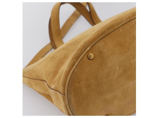 Bulgari Borsa a mano BVLGARI Decollete in camoscio 2way marrone oro autentica hk4023 - vista 18