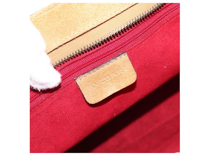 Bulgari Borsa a mano BVLGARI Decollete in camoscio 2way marrone oro autentica hk4023 - vista 19