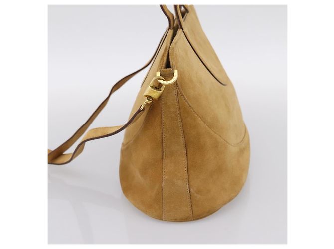 Bulgari Borsa a mano BVLGARI Decollete in camoscio 2way marrone oro autentica hk4023 - vista 4