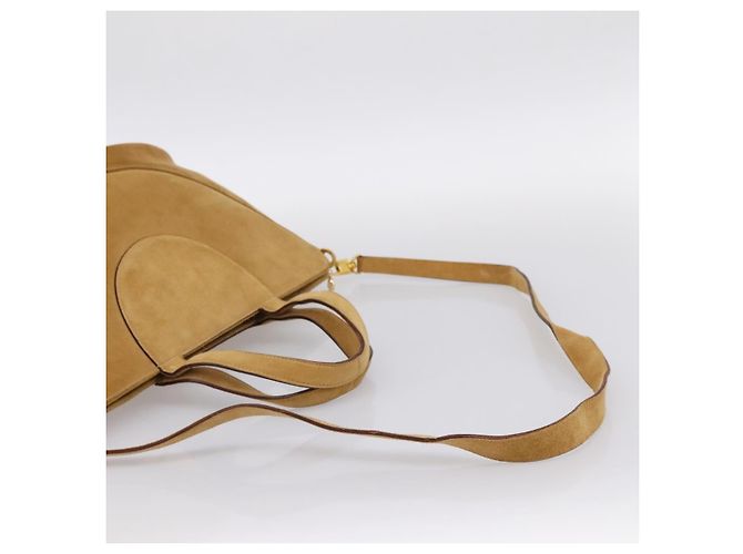 Bulgari Borsa a mano BVLGARI Decollete in camoscio 2way marrone oro autentica hk4023 - vista 8
