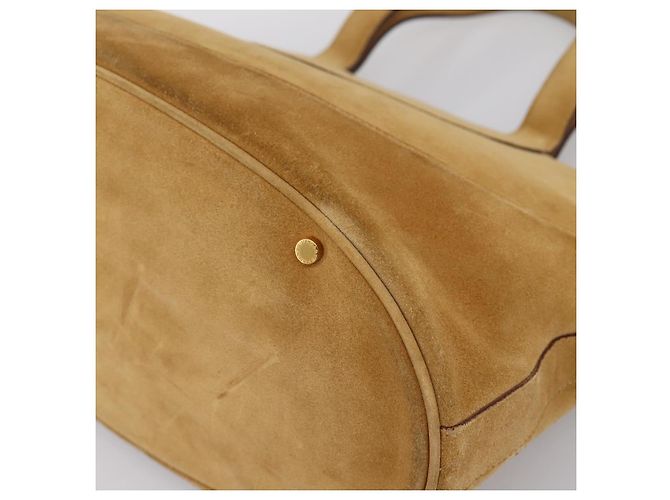 Bulgari Borsa a mano BVLGARI Decollete in camoscio 2way marrone oro autentica hk4023 - vista 9