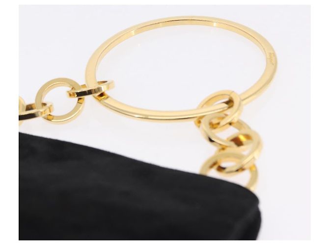 Borsa Salvatore Ferragamo in camoscio nero e oro Auth SW2667V - vista 8