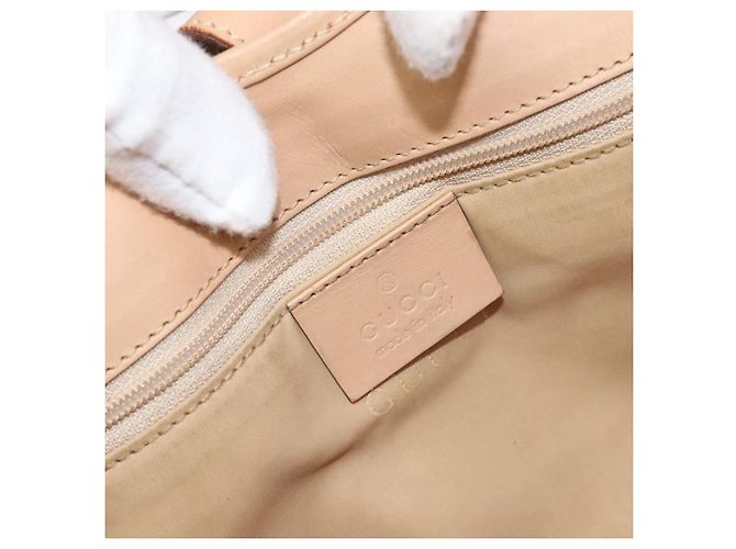 Bolsa de mão GUCCI Jackie Canvas Beige Silver 002 1067 Auth hk4065 Prata Bege - vista 21