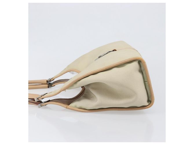 Bolsa de mão GUCCI Jackie Canvas Beige Silver 002 1067 Auth hk4065 Prata Bege - vista 4