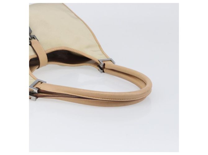 Bolsa de mão GUCCI Jackie Canvas Beige Silver 002 1067 Auth hk4065 Prata Bege - vista 8