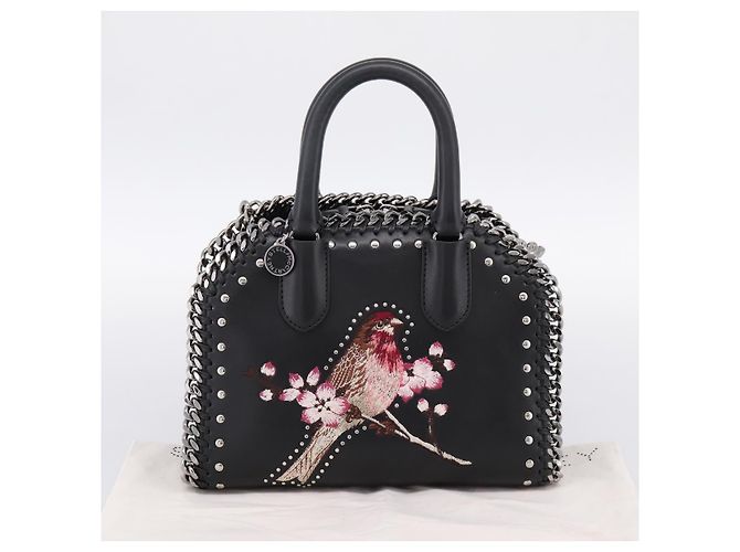 Autre Marque Stella MacCartney Borsa Box Falabella con catena Pelle 2way Nera 455137 Auth 201913V Nero Argento - vista 12