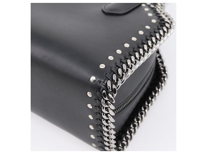 Autre Marque Stella MacCartney Borsa Box Falabella con catena Pelle 2way Nera 455137 Auth 201913V Nero Argento - vista 18
