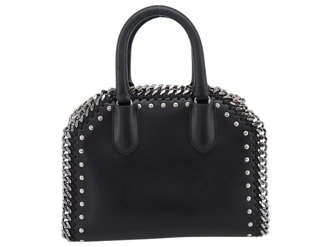 Autre Marque Stella MacCartney Borsa Box Falabella con catena Pelle 2way Nera 455137 Auth 201913V Nero Argento - vista 2