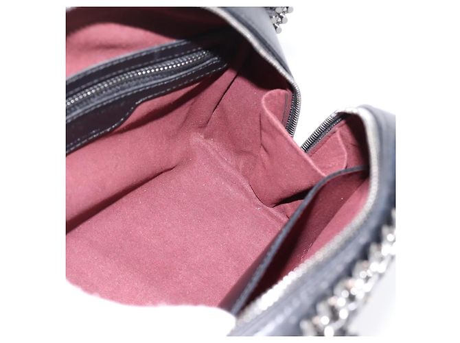 Autre Marque Stella MacCartney Borsa Box Falabella con catena Pelle 2way Nera 455137 Auth 201913V Nero Argento - vista 22