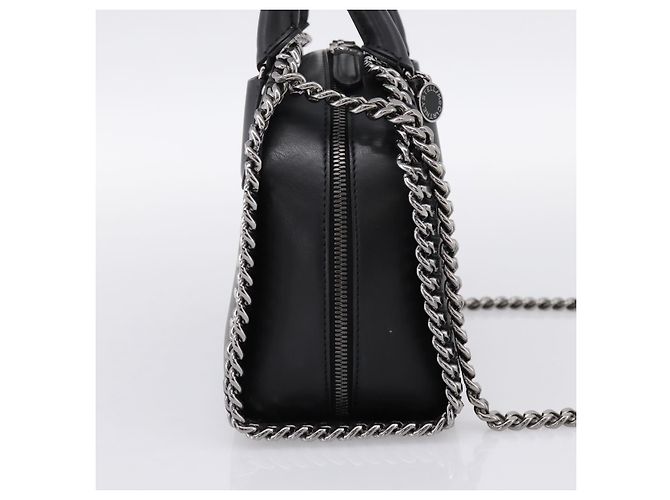 Autre Marque Stella MacCartney Borsa Box Falabella con catena Pelle 2way Nera 455137 Auth 201913V Nero Argento - vista 3