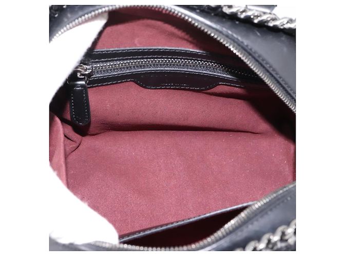 Autre Marque Stella MacCartney Borsa Box Falabella con catena Pelle 2way Nera 455137 Auth 201913V Nero Argento - vista 9