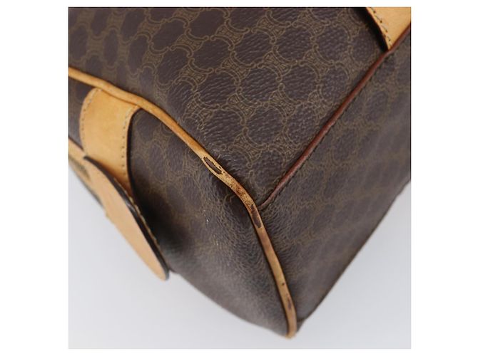 Céline Borsa a tracolla CELINE Macadam Canvas PVC Leather Brown Gold Auth 200988 Marrone D'oro - vista 16