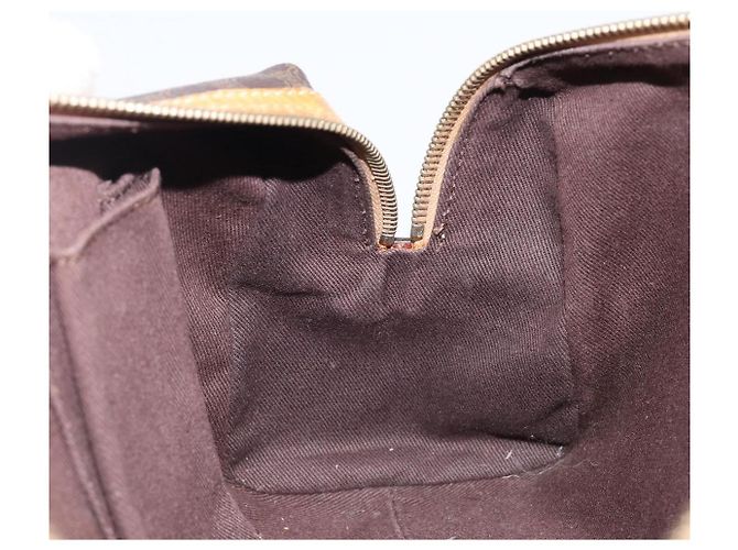 Céline Borsa a tracolla CELINE Macadam Canvas PVC Leather Brown Gold Auth 200988 Marrone D'oro - vista 21