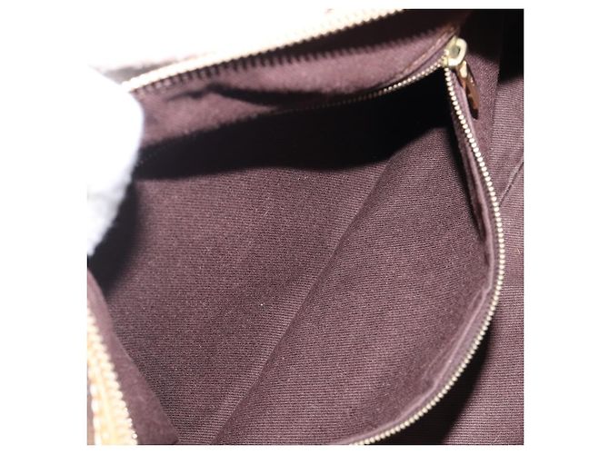 Céline Borsa a tracolla CELINE Macadam Canvas PVC Leather Brown Gold Auth 200988 Marrone D'oro - vista 23